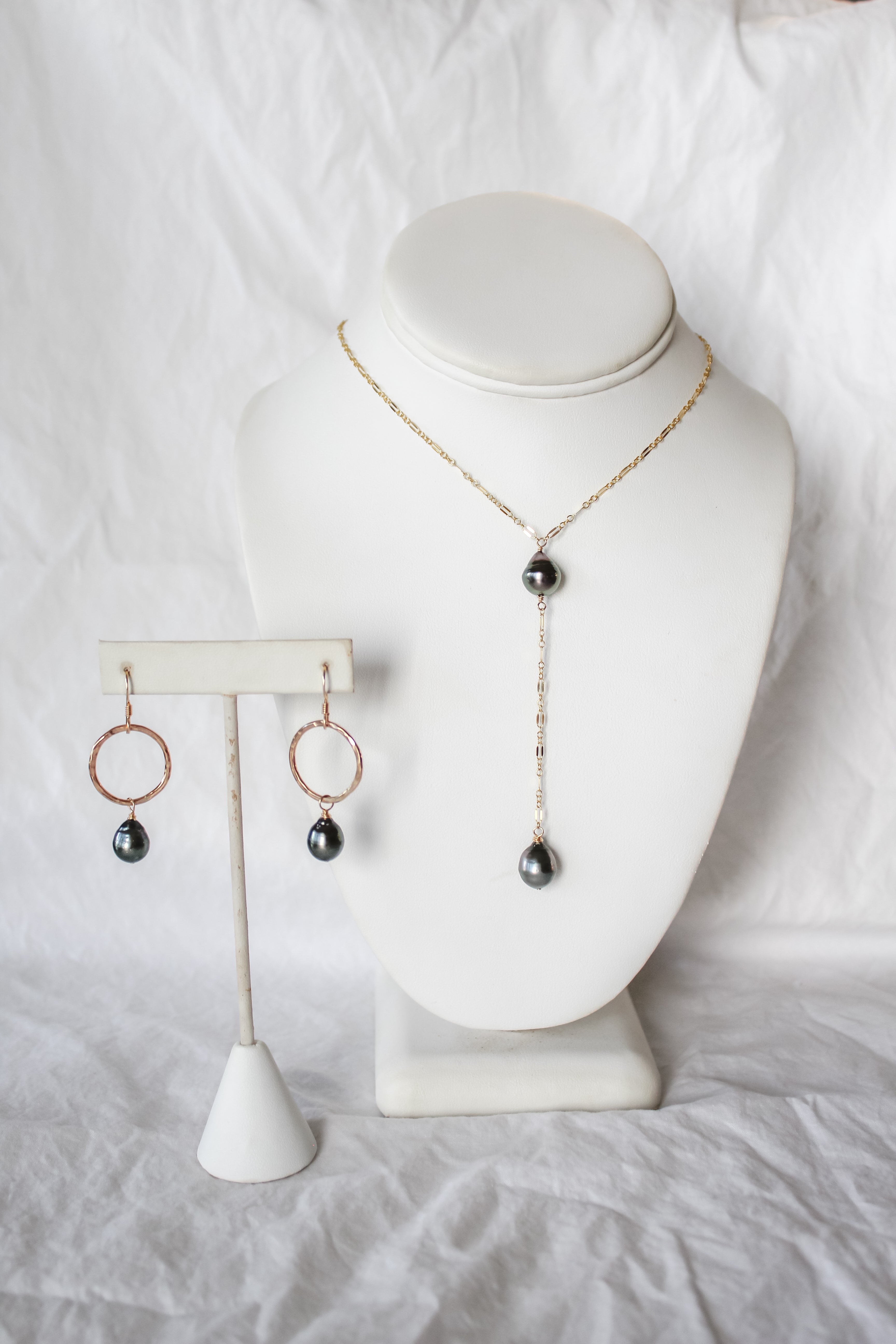 Hoops + Lariat Set