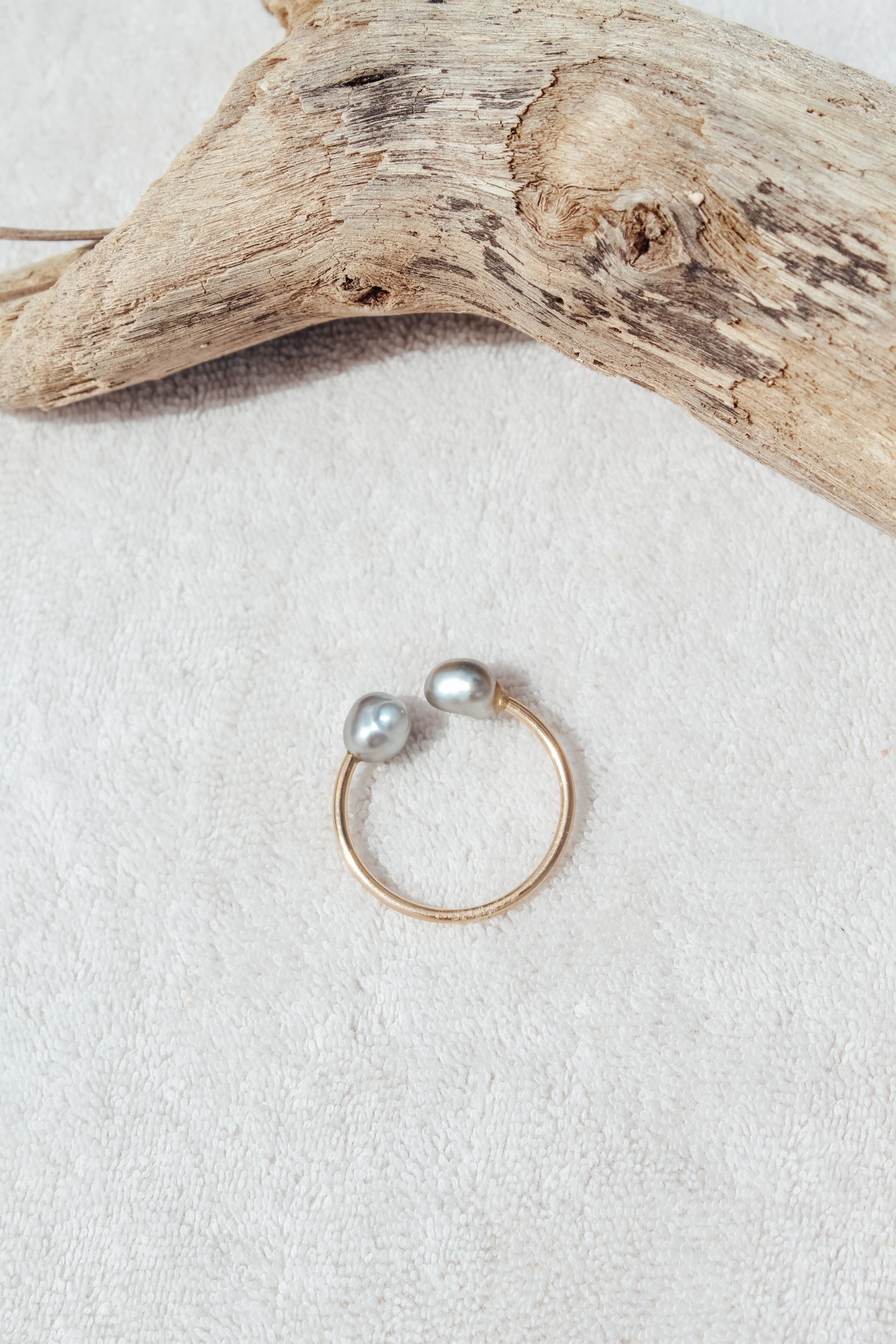 Keshi Cuff Ring SZ 8