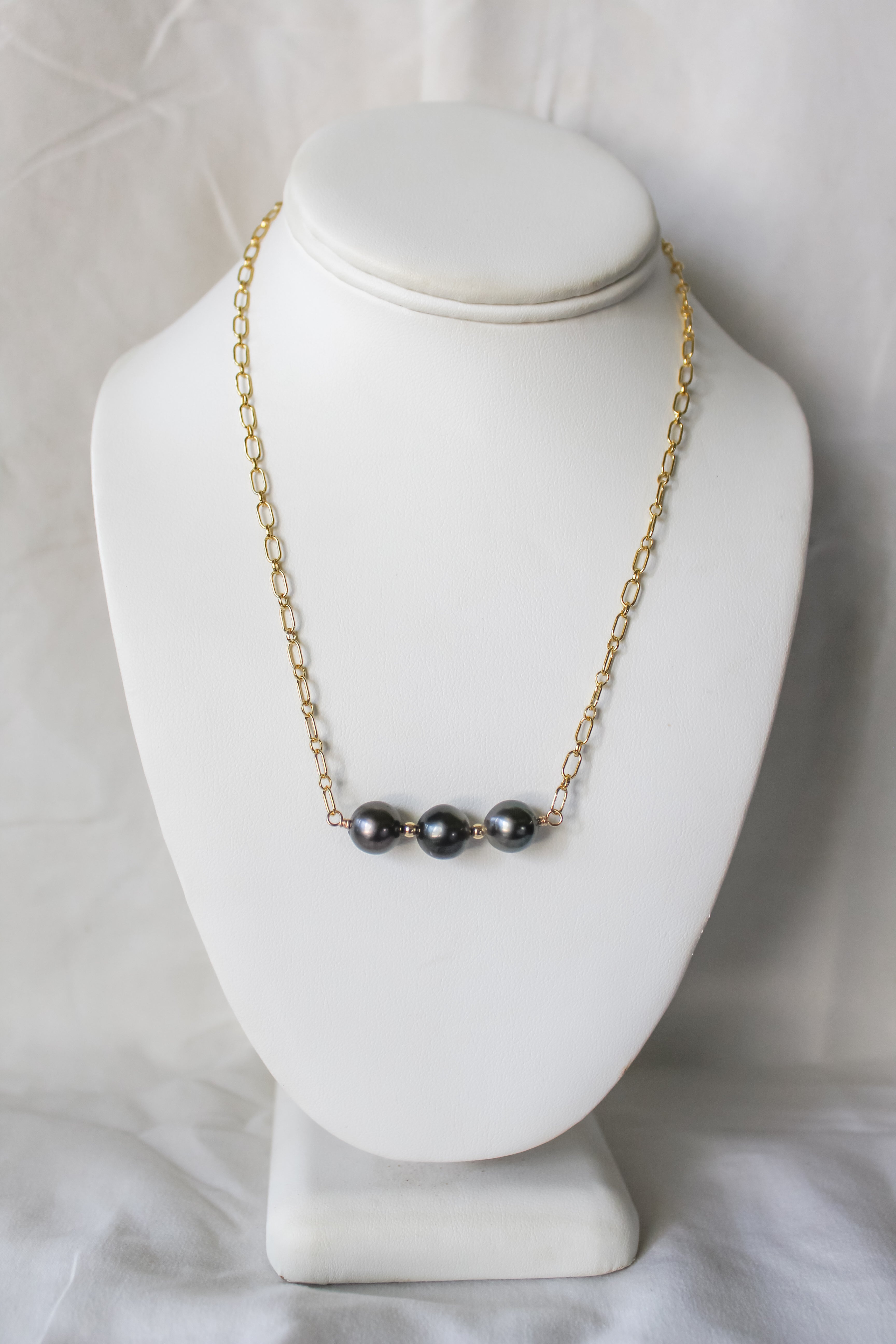 Luxe Triple Tahitian Necklace