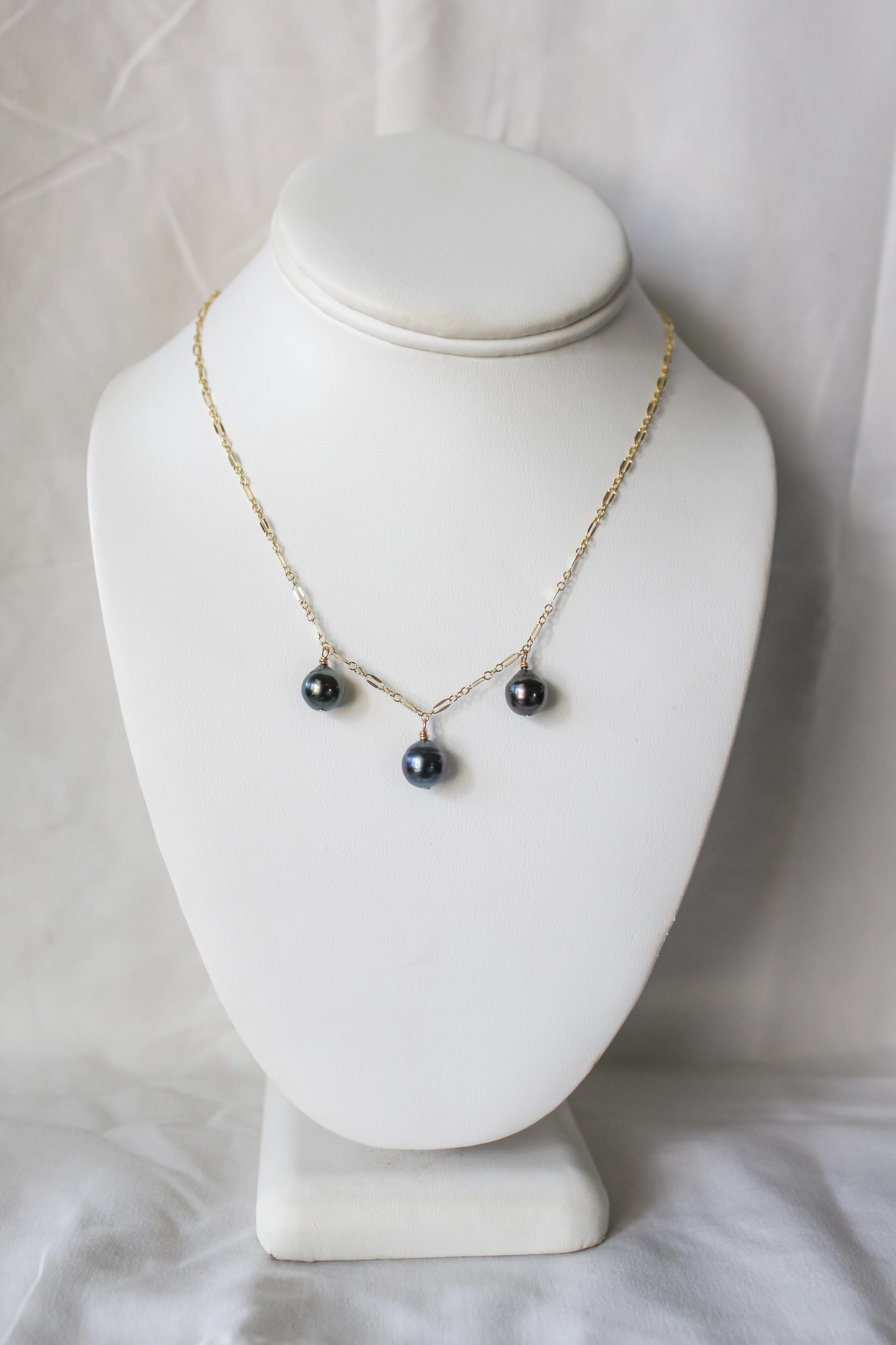 Triple Tahitian Charm Necklace