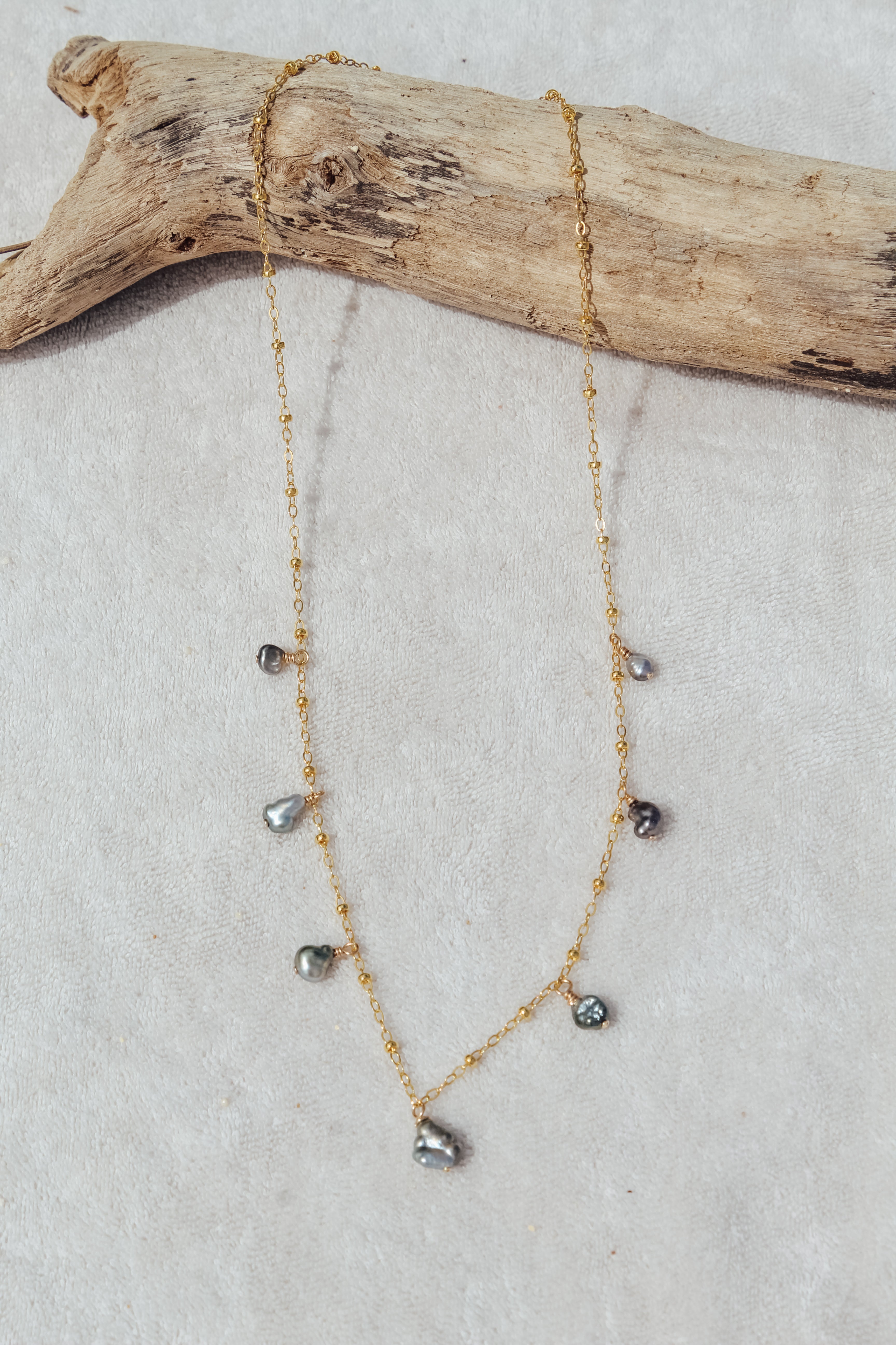 7 Keshi Charm Necklace