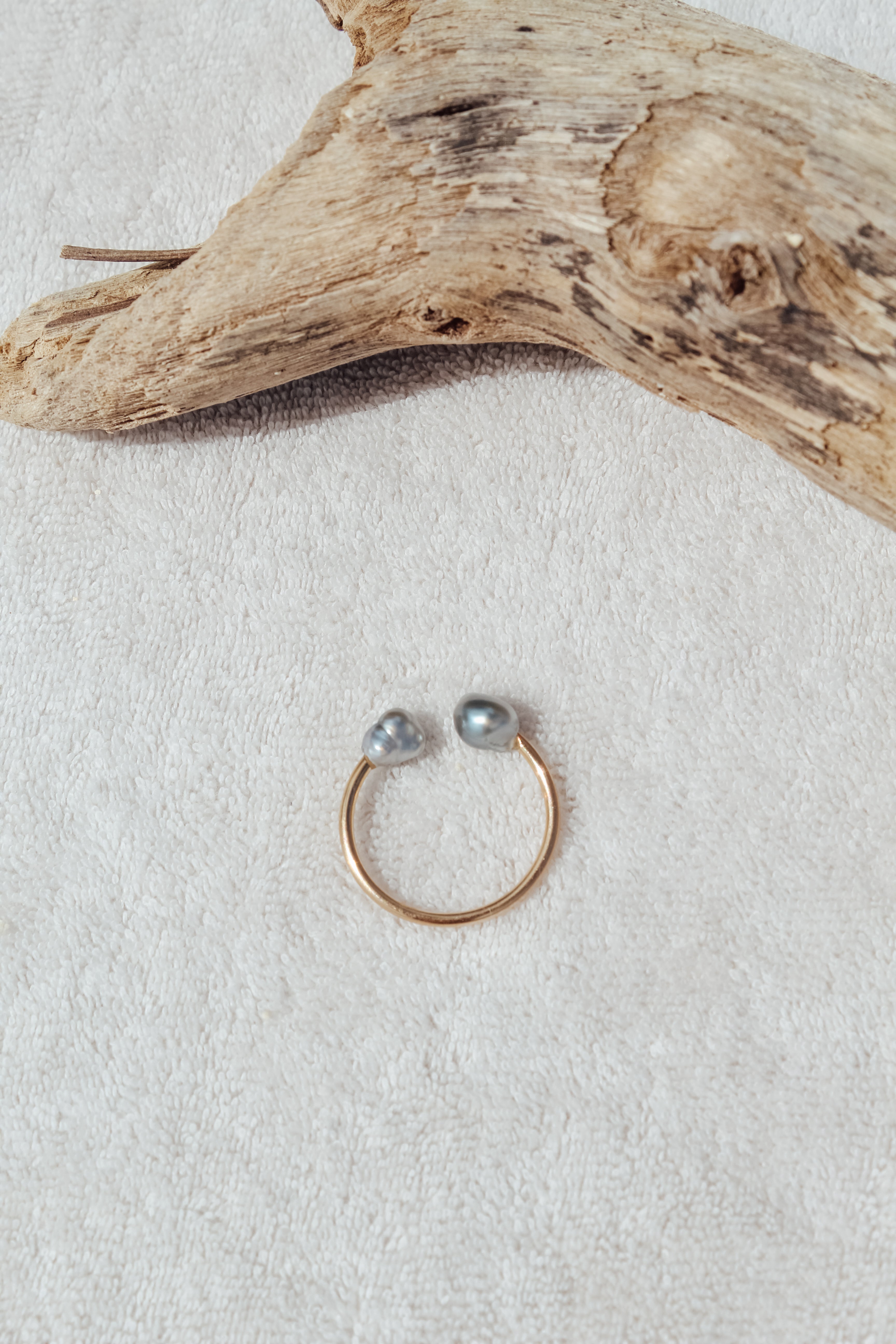 Keshi Cuff Ring SZ 5/6