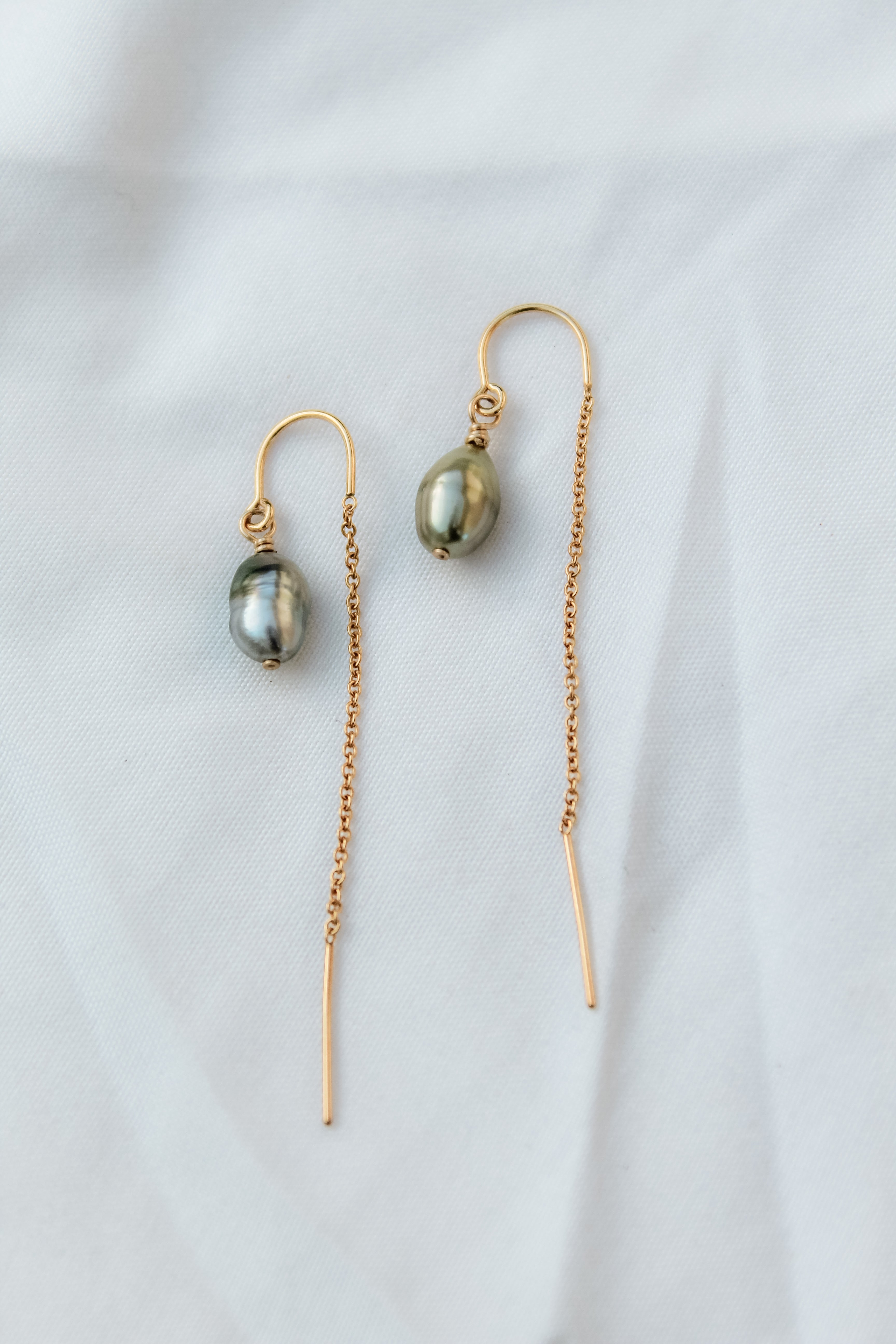 Tahitian Keshi Threaders