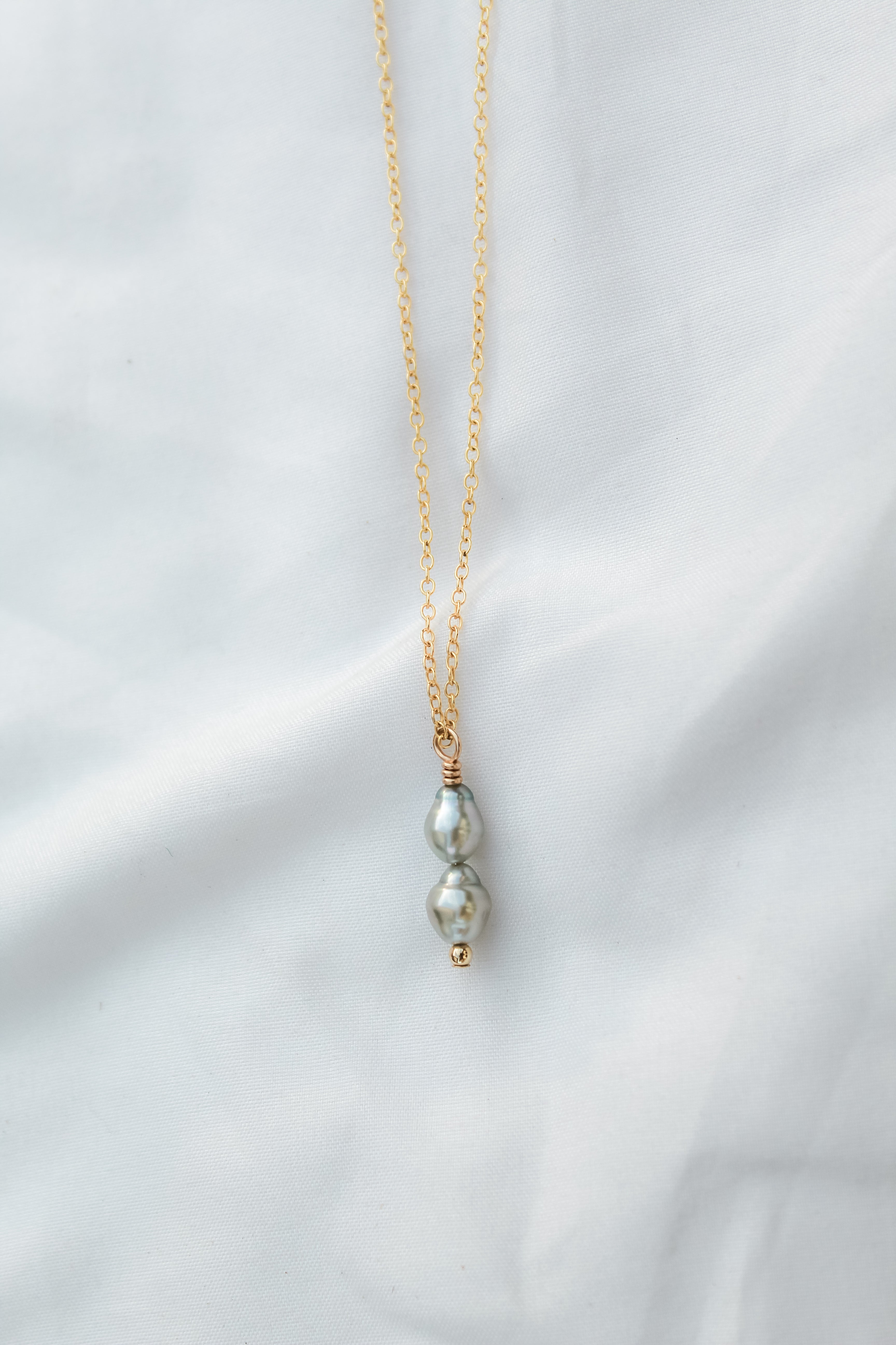 Double Keshi Pendant